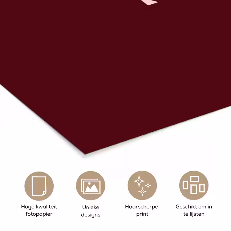 Poster - Nice - Bordeaux - Roze — 5