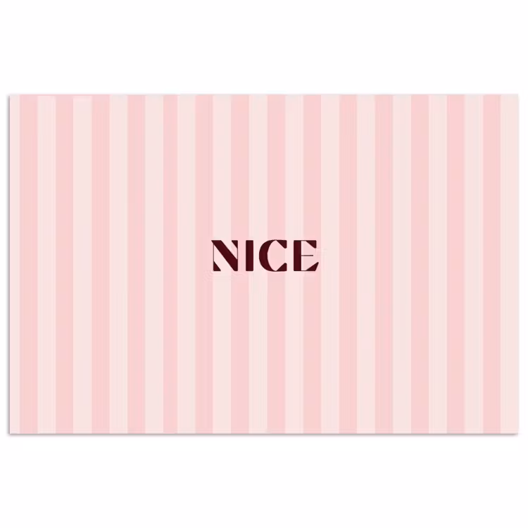 Poster - Nice - Strepen - Roze — 1