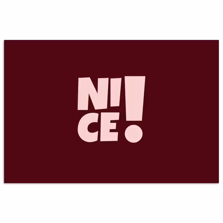 Poster - Nice - Uitroepteken - Rood — 1