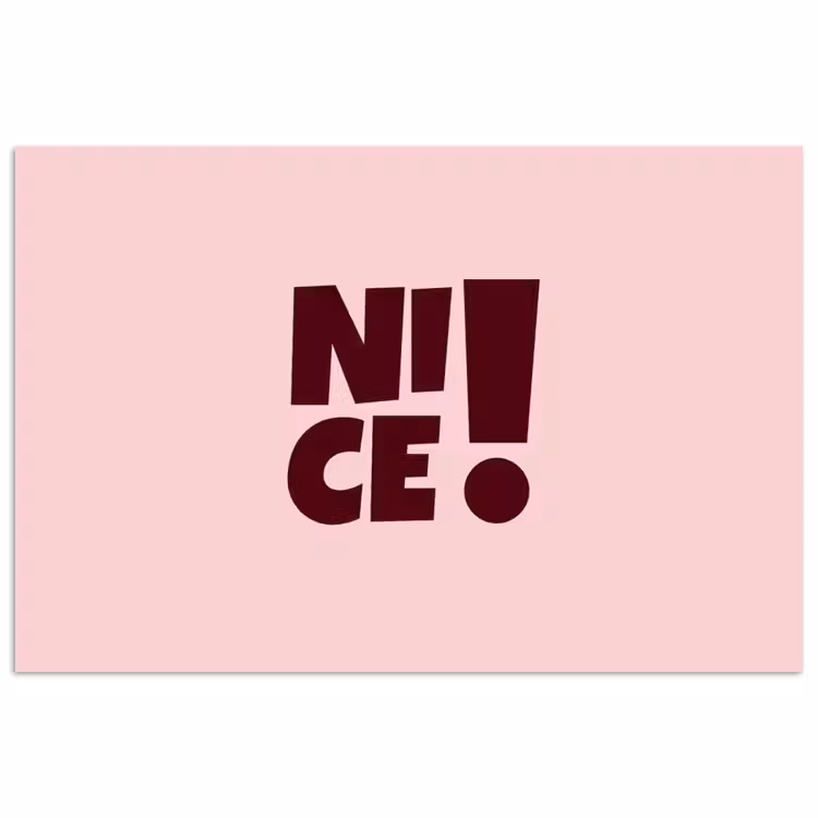 Poster - Nice - Uitroepteken - Roze — 1