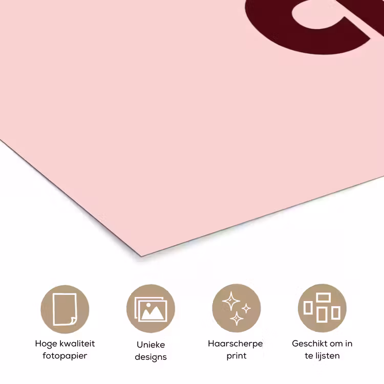 Poster - Nice - Uitroepteken - Roze — 5