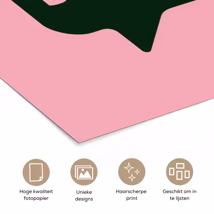Poster - Roze - Tekstwolk - Groen - BLAH BLAH BLAH — 5