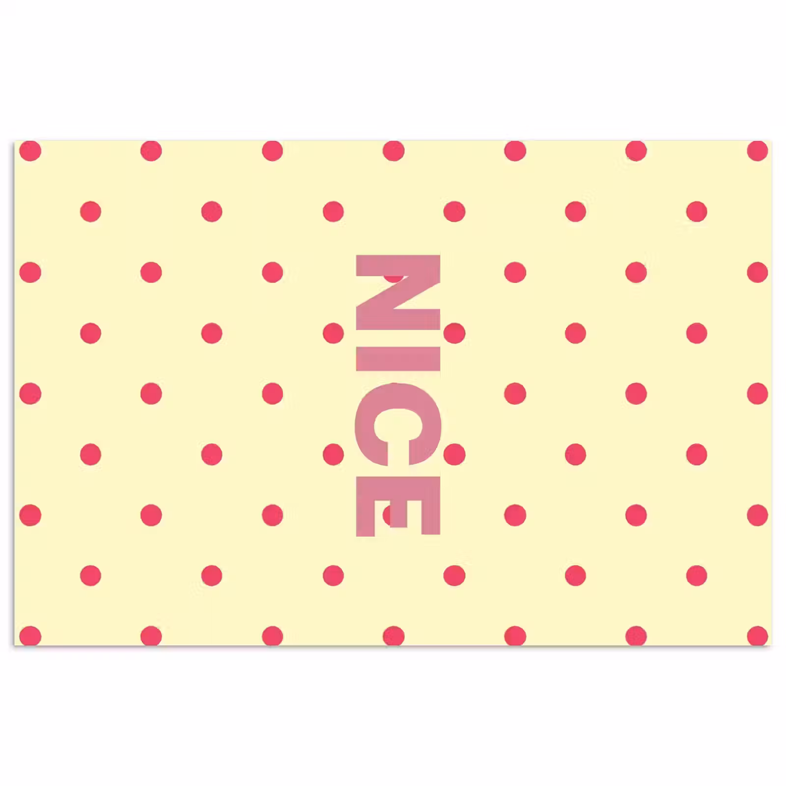 Poster - Nice - Stippen - Roze - Geel — 1