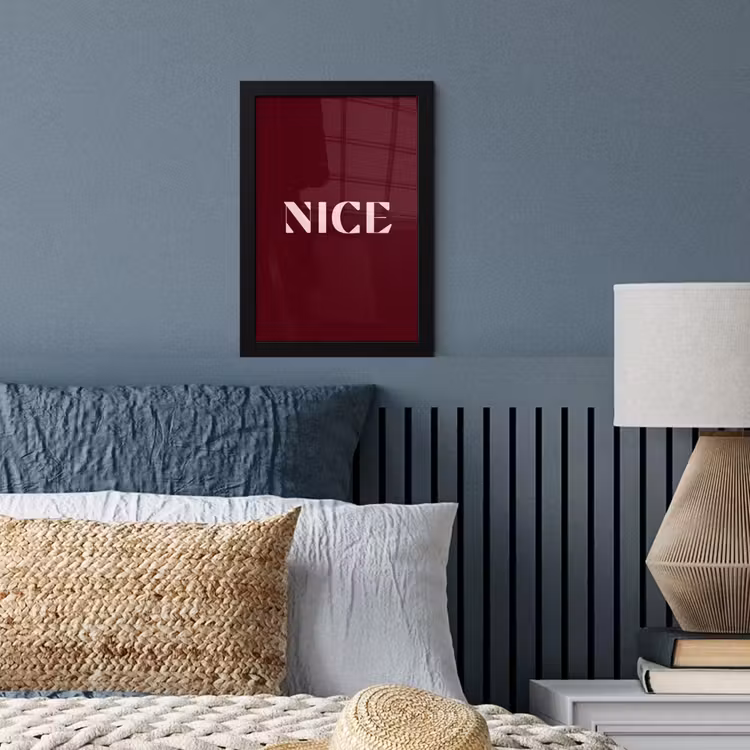Poster met lijst - Nice - Bordeaux - Roze — 4