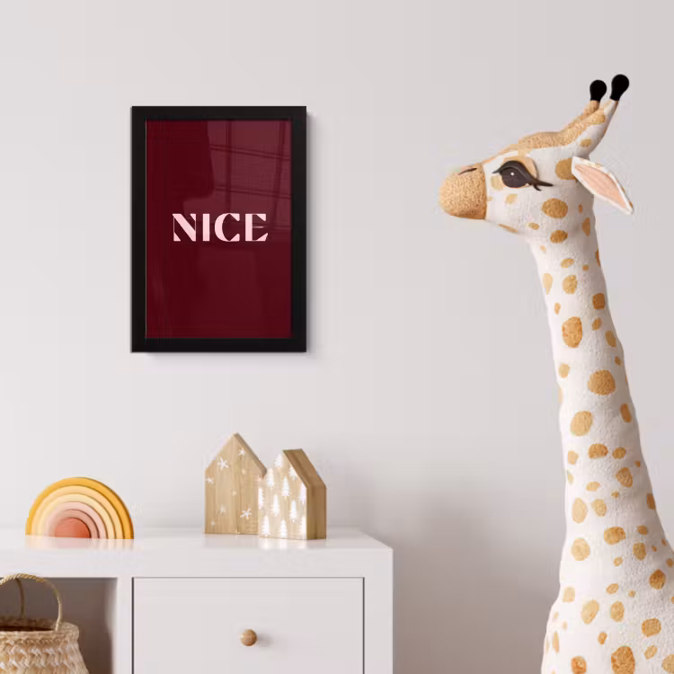 Poster met lijst - Nice - Bordeaux - Roze — 5