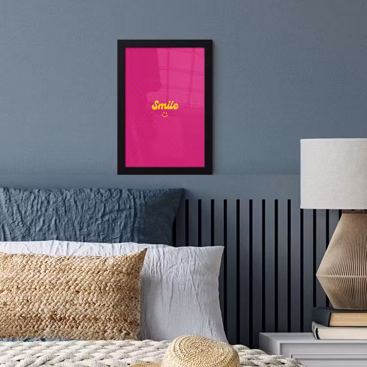 Poster met lijst - Smile - Stippen - Roze — 4