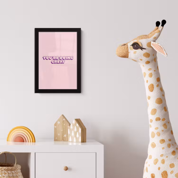 Poster met lijst - You're doing great - roze - 3D — 5