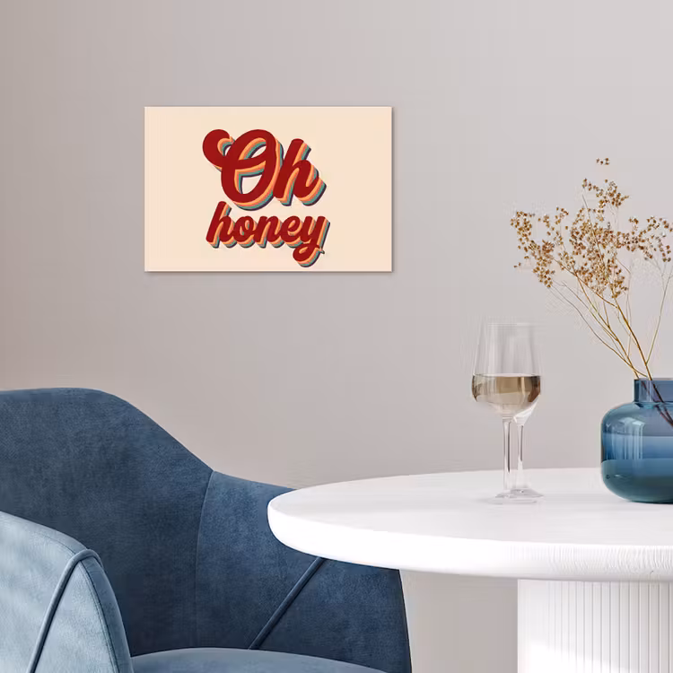 Poster - Oh honey - Rood - Schaduw — 4