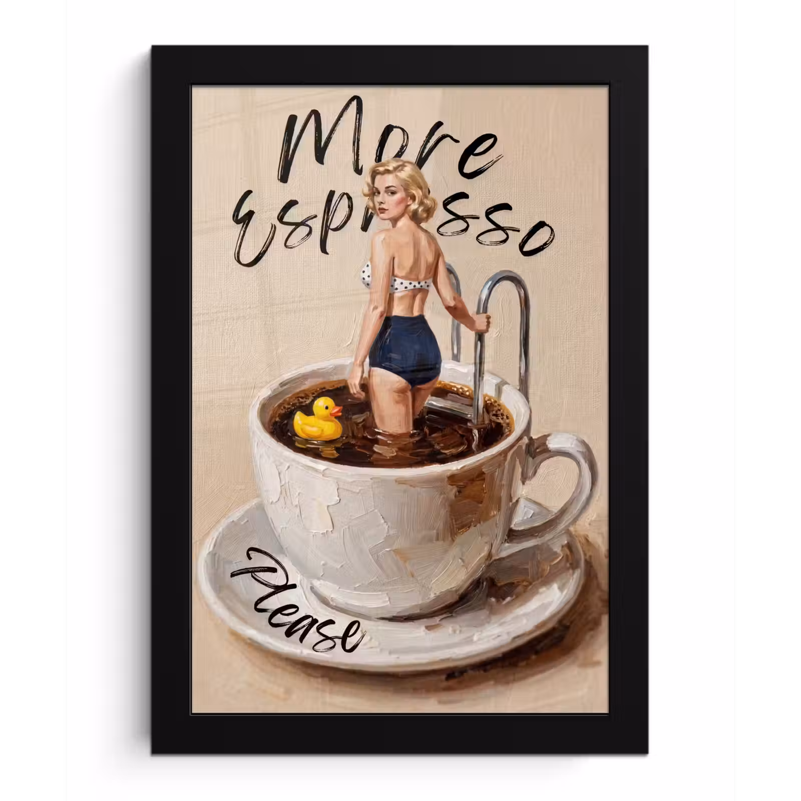 Poster met lijst - More espresso - Koffie - Eend — 1