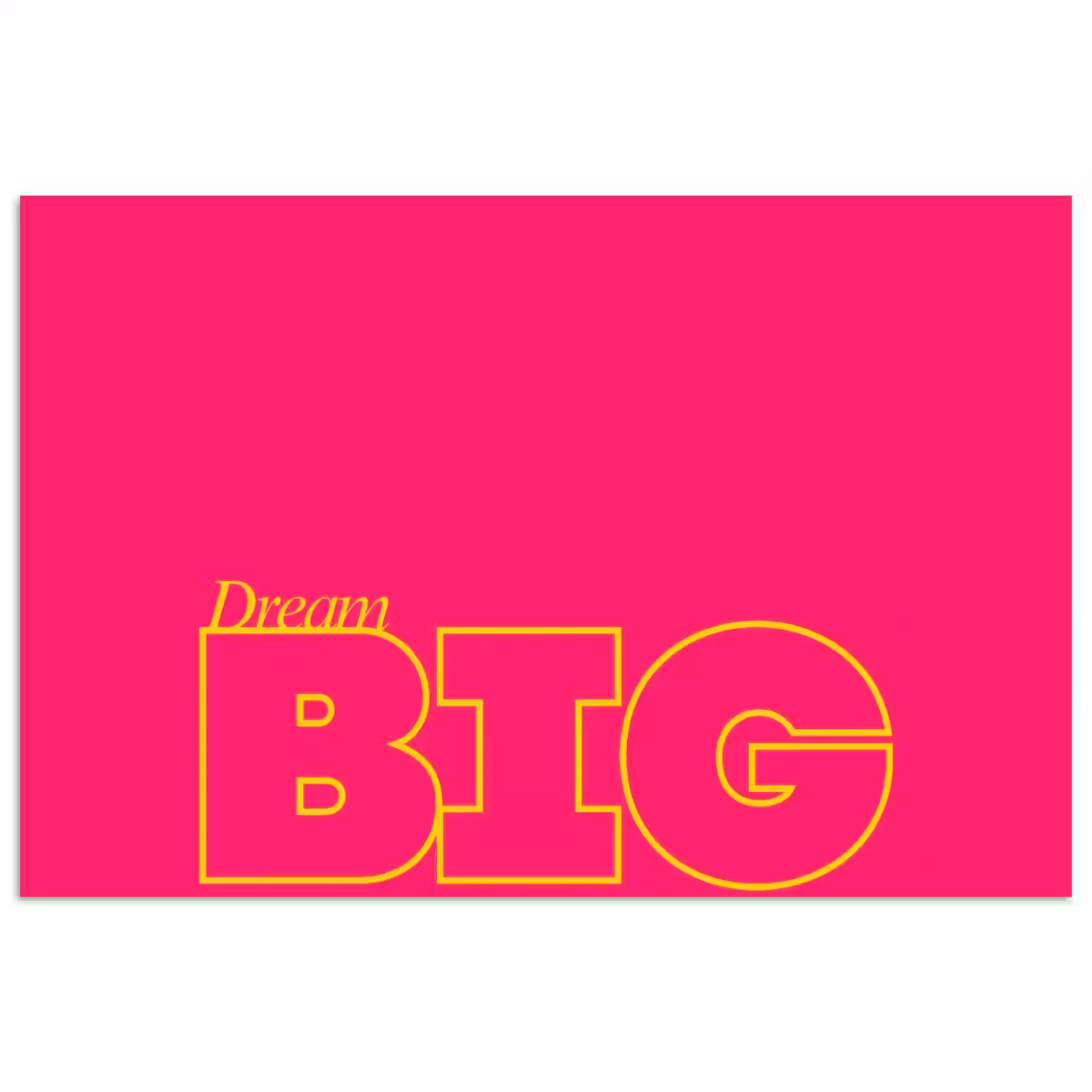 Poster - Minimalistisch - Roze - Dream big - Grafisch — 1