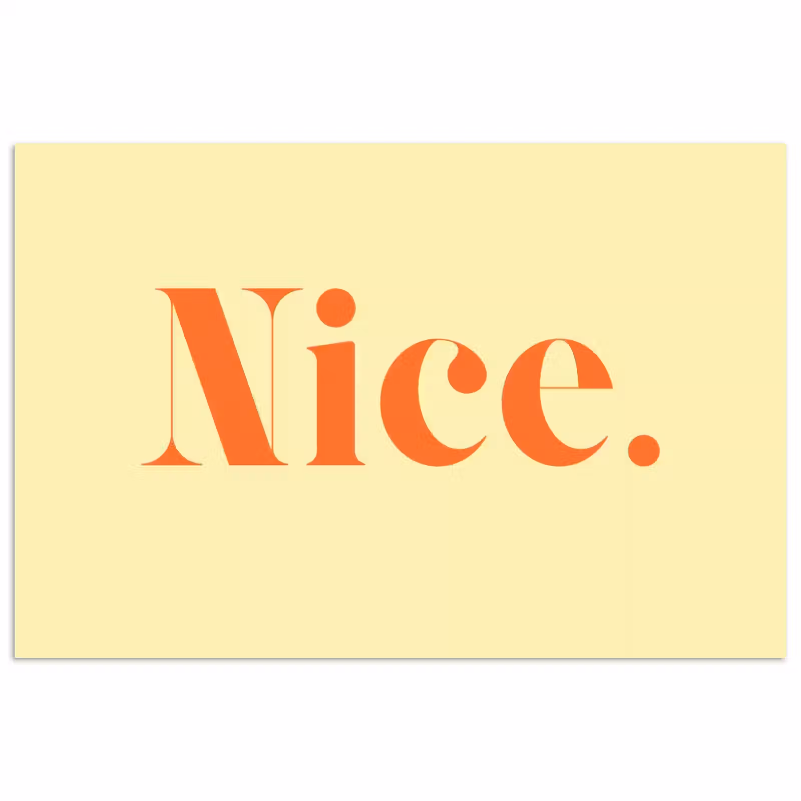 Poster - Nice - Oranje - Geel - Minimalistisch — 1