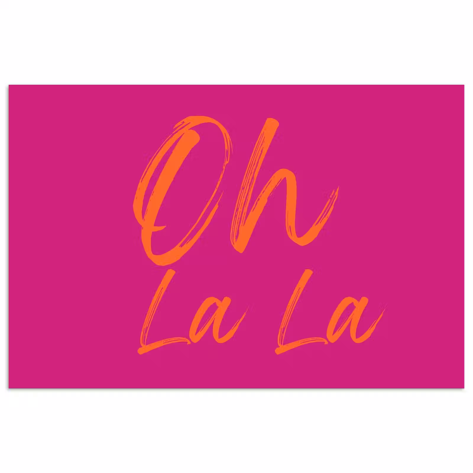Poster - Oh la la - Oranje - Roze — 1