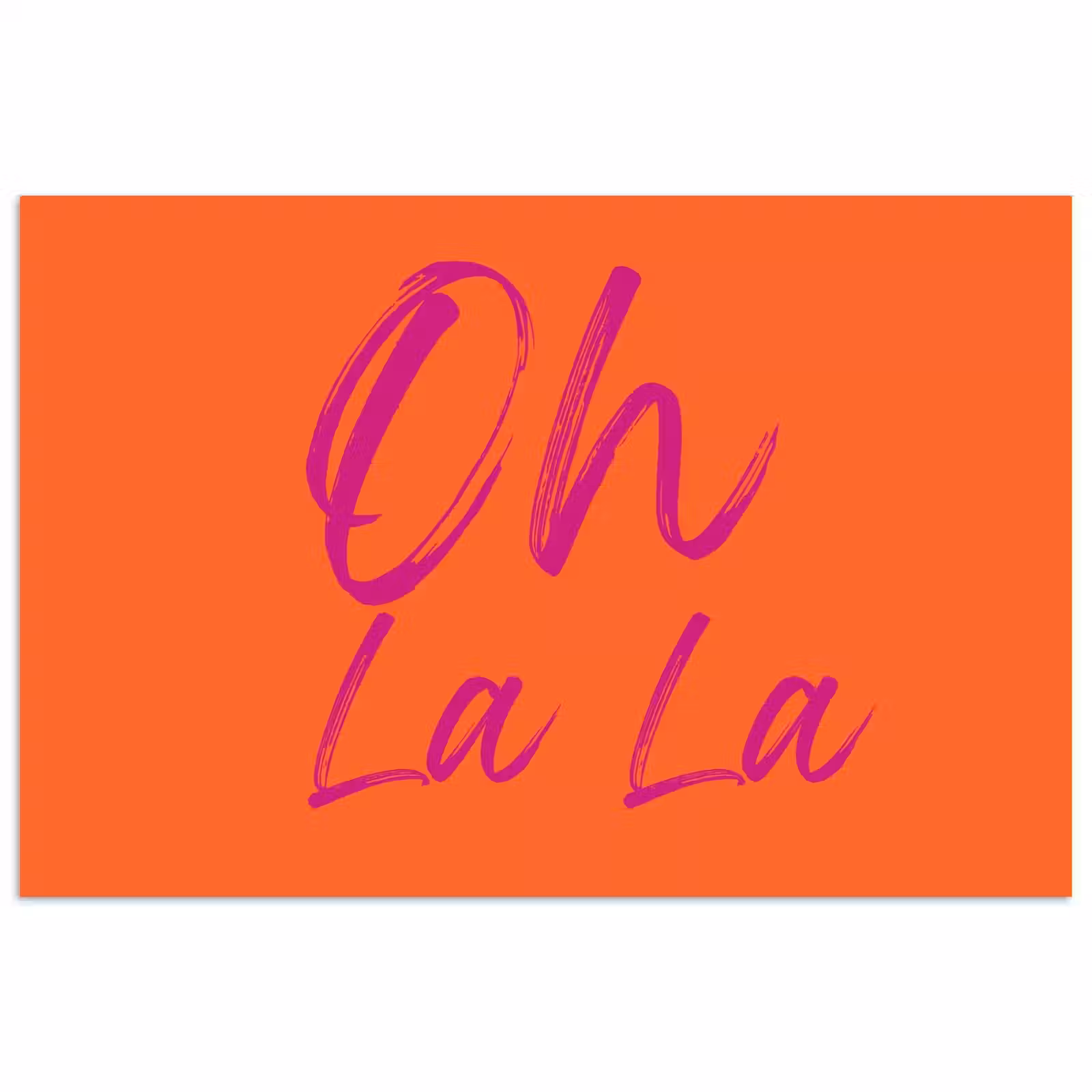 Poster - Oh la la - Oranje - Roze - Grafisch — 1