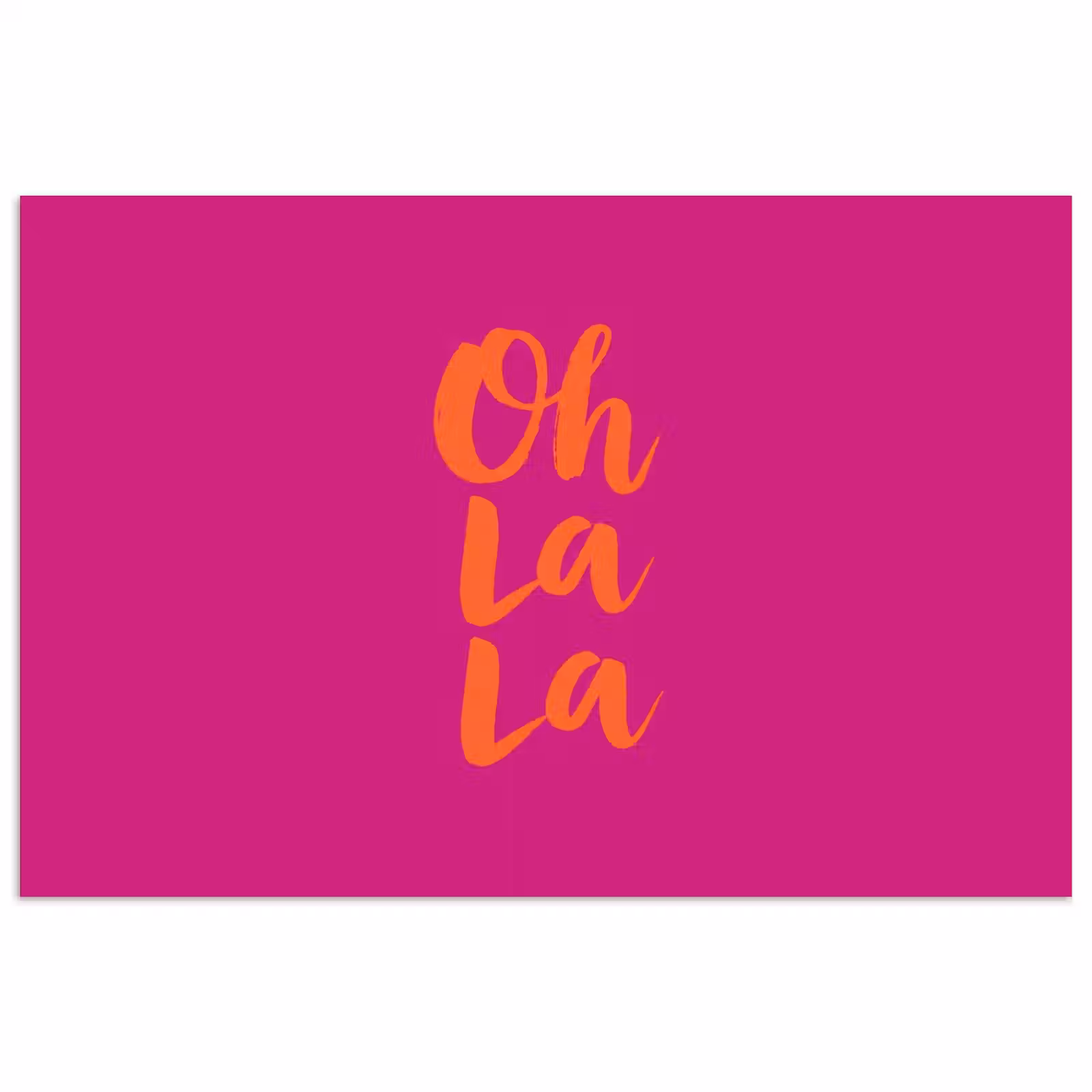 Poster - Oh la la - Roze - Oranje - Minimalistisch — 1