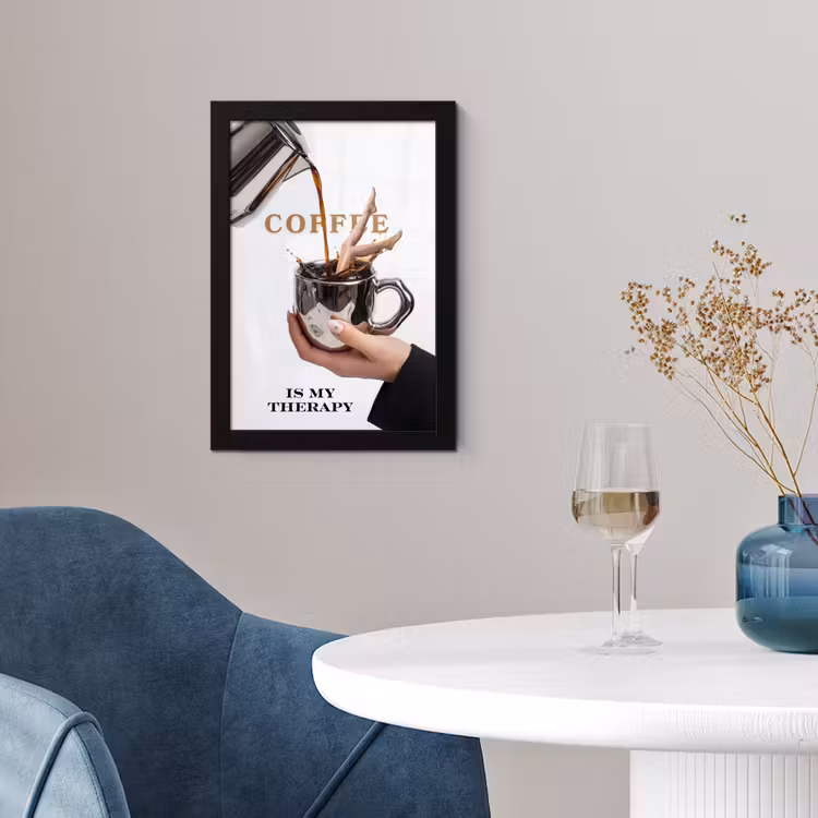 Poster met lijst - Koffie - Mok - Kan - Therapie — 2
