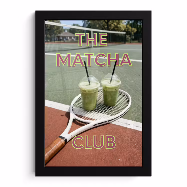 Poster met lijst - Matcha Club - Tennis - Matcha — 1