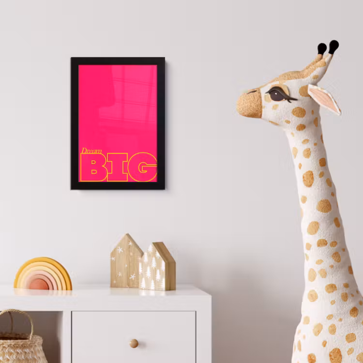 Poster met lijst - Minimalistisch - Roze - Dream big - Grafisch — 5