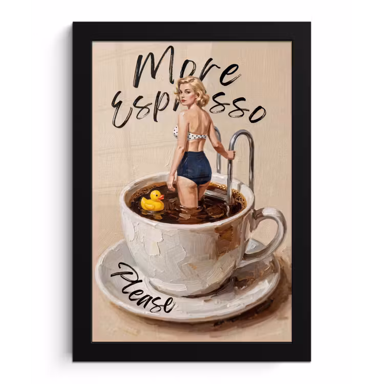 Poster met lijst - More espresso - Koffie - Eend — 1