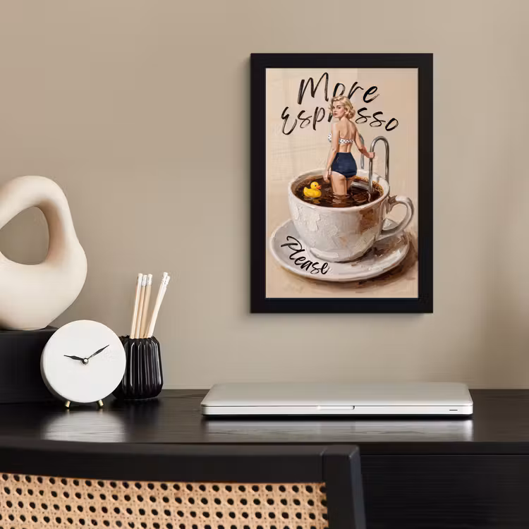 Poster met lijst - More espresso - Koffie - Eend — 3
