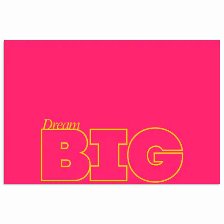 Poster - Minimalistisch - Roze - Dream big - Grafisch — 1