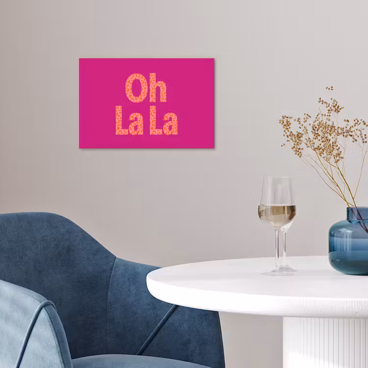 Poster - Oh la la - Luipaardprint - Roze — 4