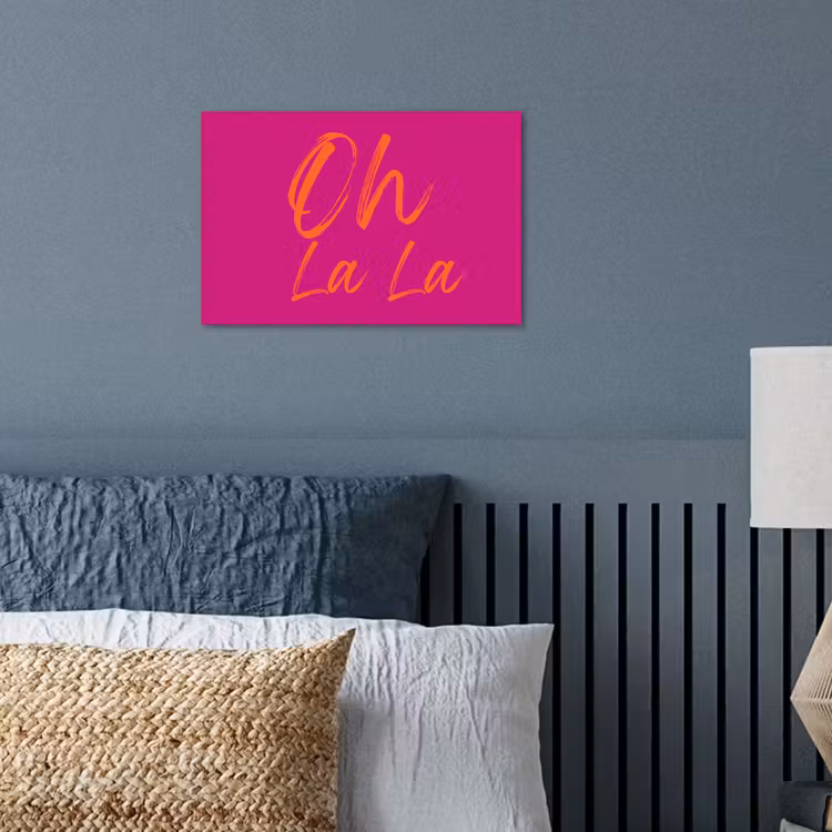 Poster - Oh la la - Oranje - Roze — 3