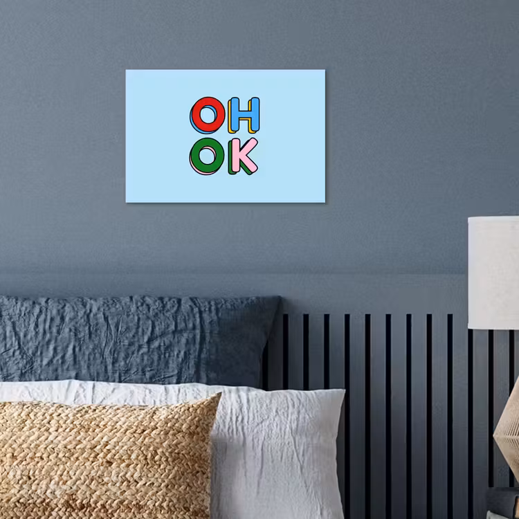 Poster - Oh ok - Blauw - Kleurrijk — 3