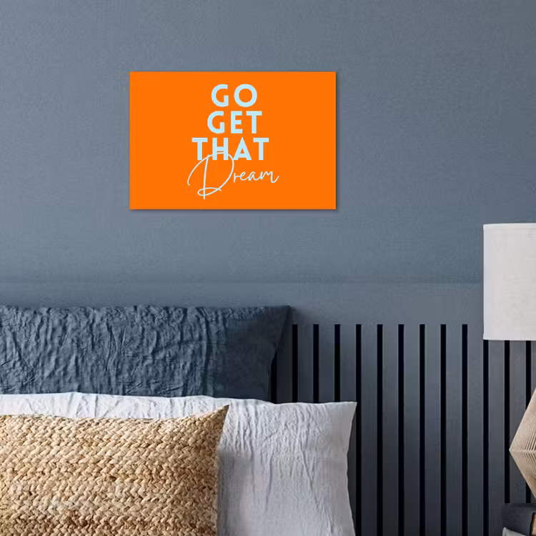 Poster - Oranje - Blauw - Go get that dream — 3