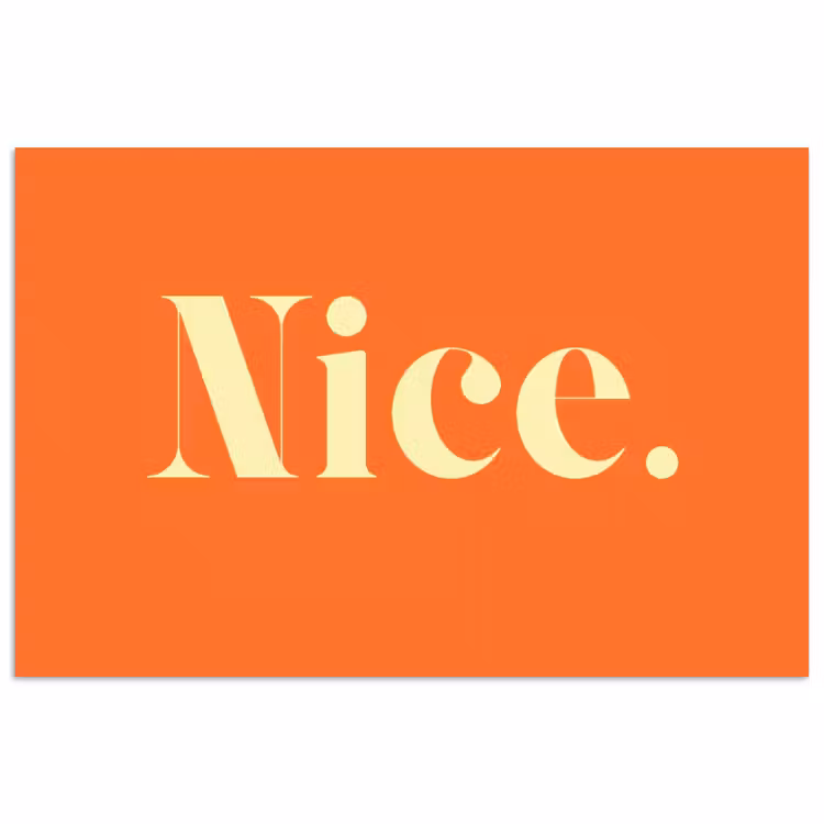 Poster - Oranje - Gebroken wit - Nice — 1