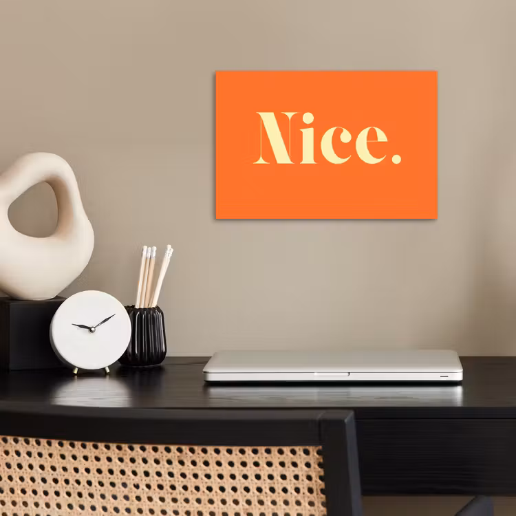 Poster - Oranje - Gebroken wit - Nice — 2