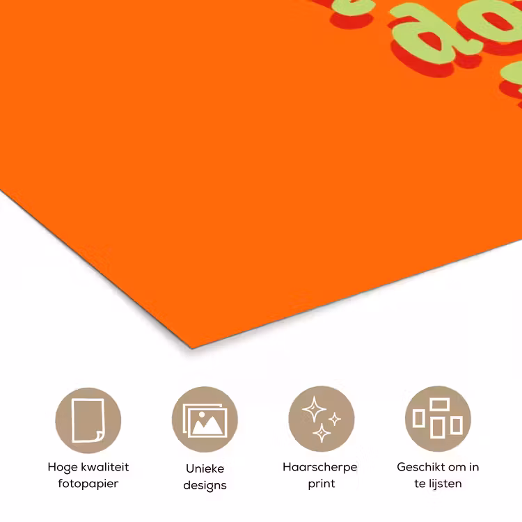 Poster - Oranje - Slow down you're doing fine - Retro — 5