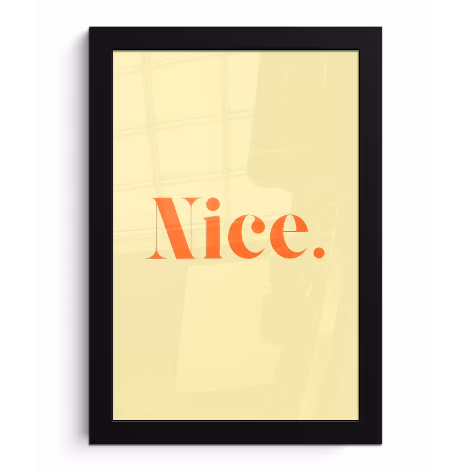 Poster met lijst - Nice - Oranje - Geel - Minimalistisch — 1