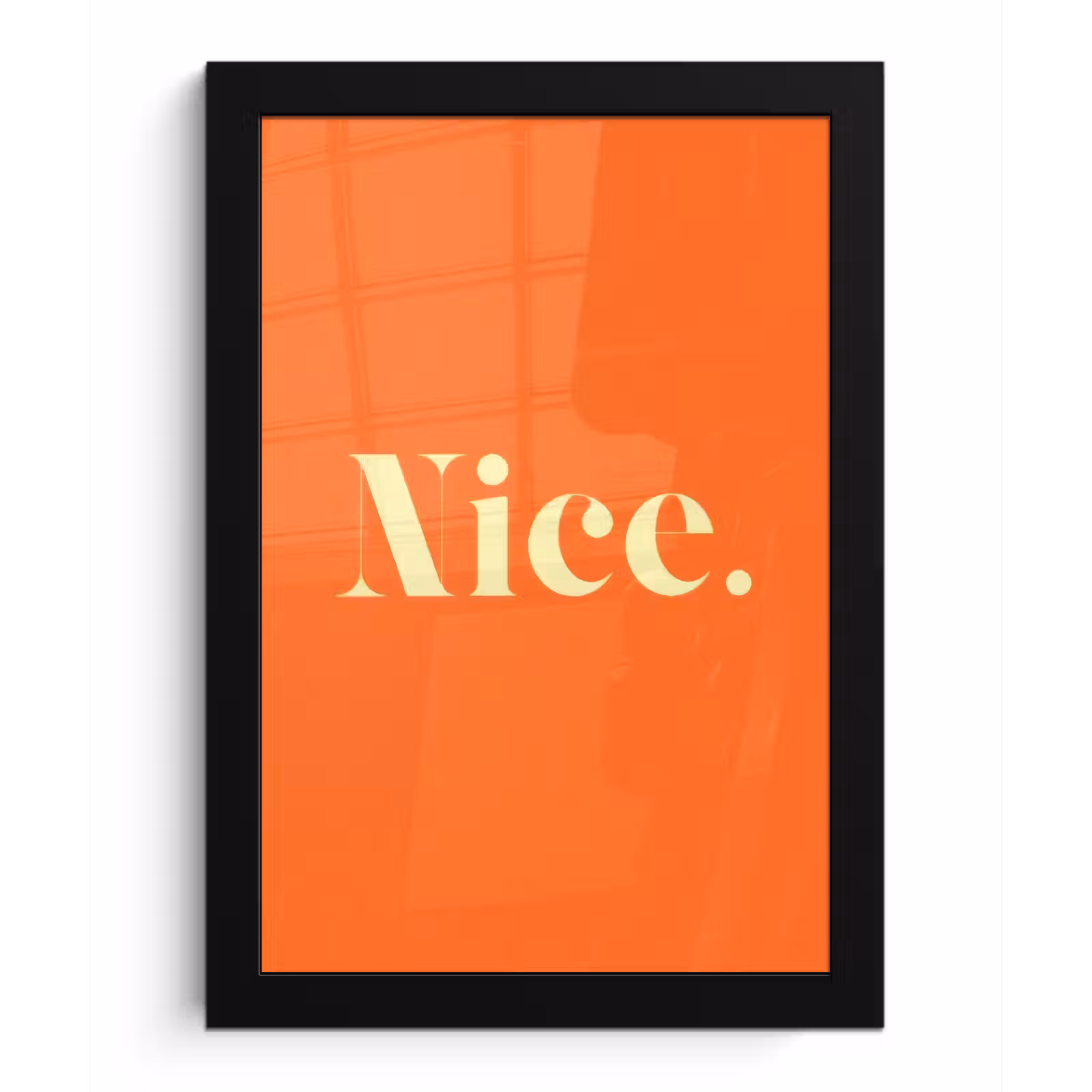 Poster met lijst - Oranje - Gebroken wit - Nice — 1