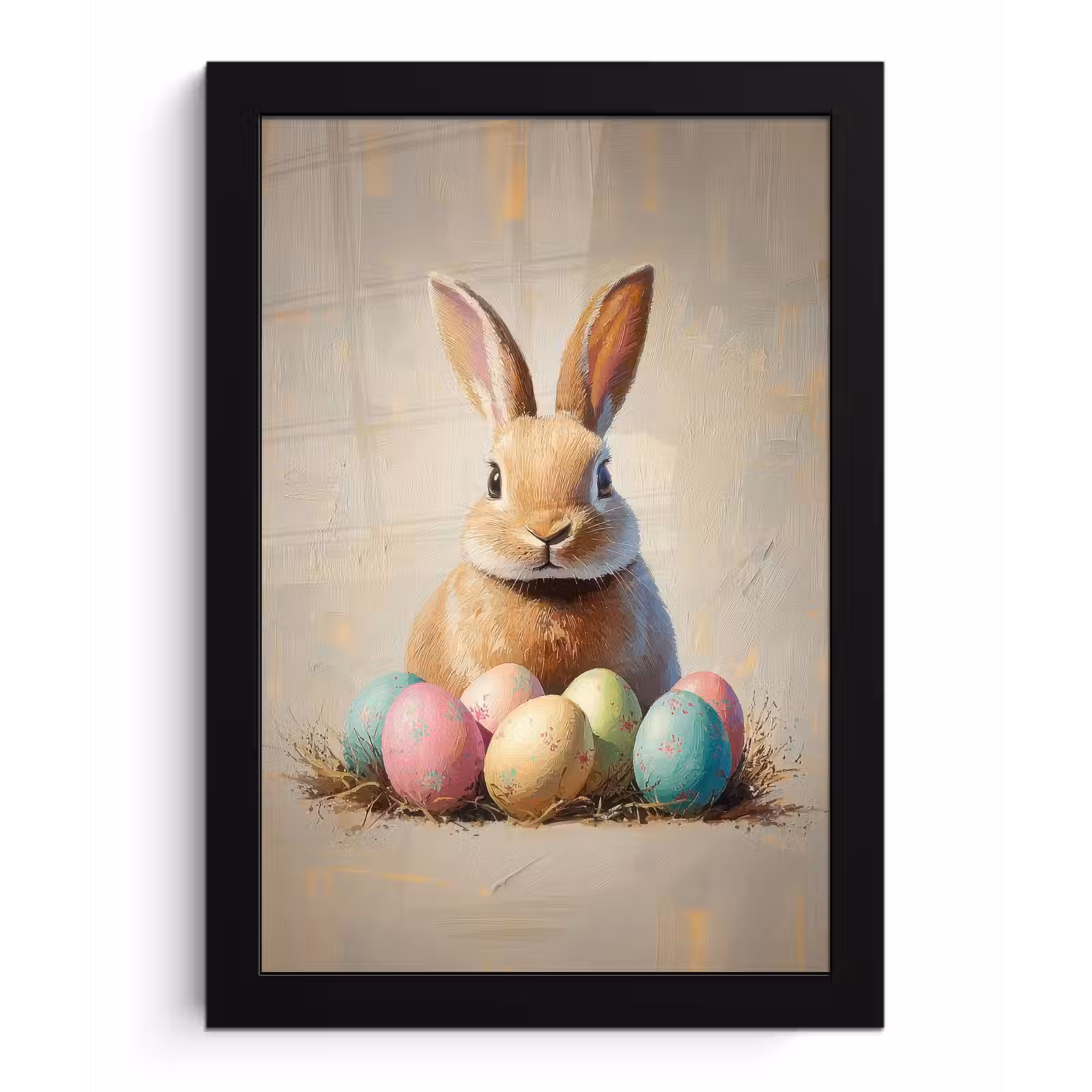 Poster met lijst - Paashaas - Pastel - Eieren — 1