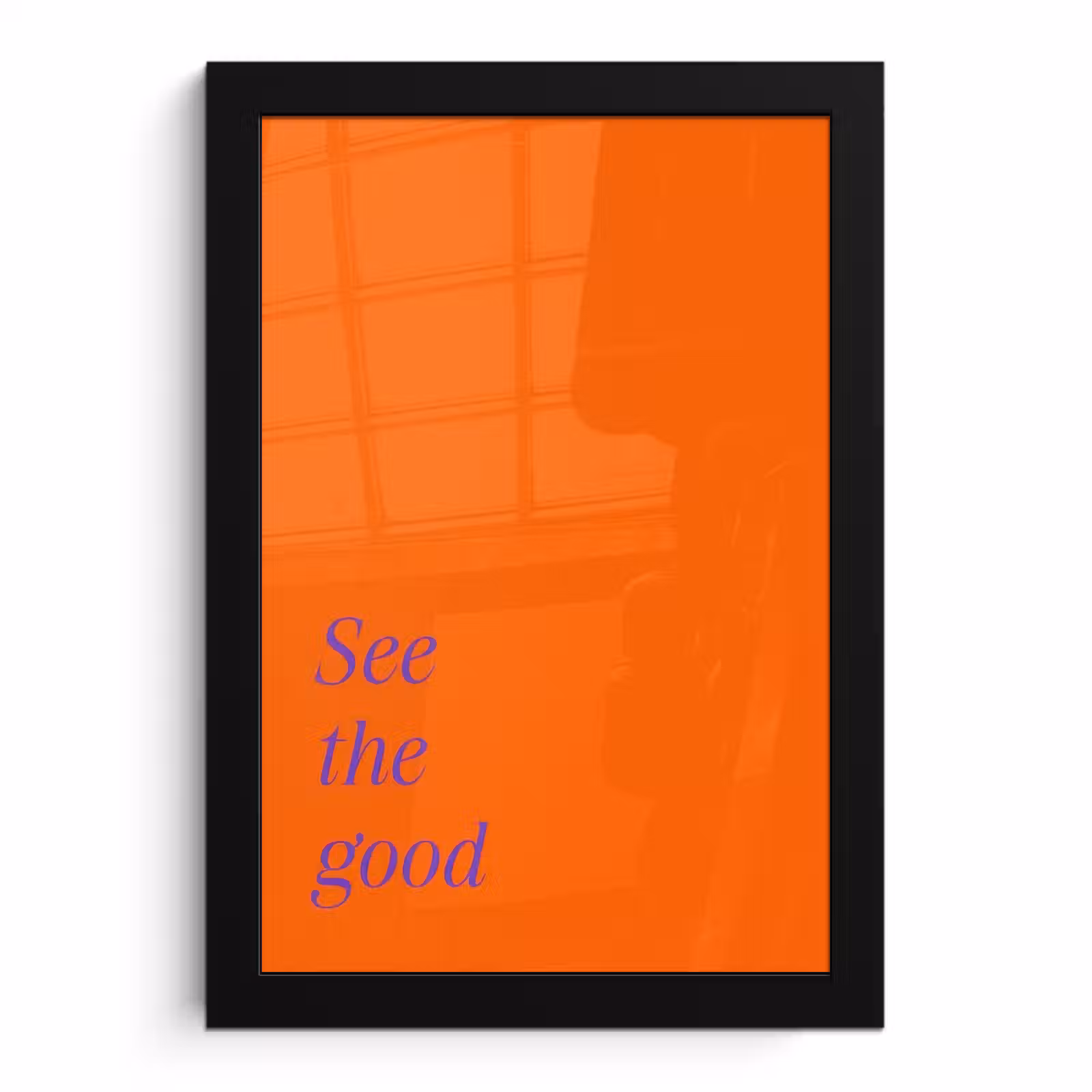 Poster met lijst - See te good - Paars - Oranje — 1