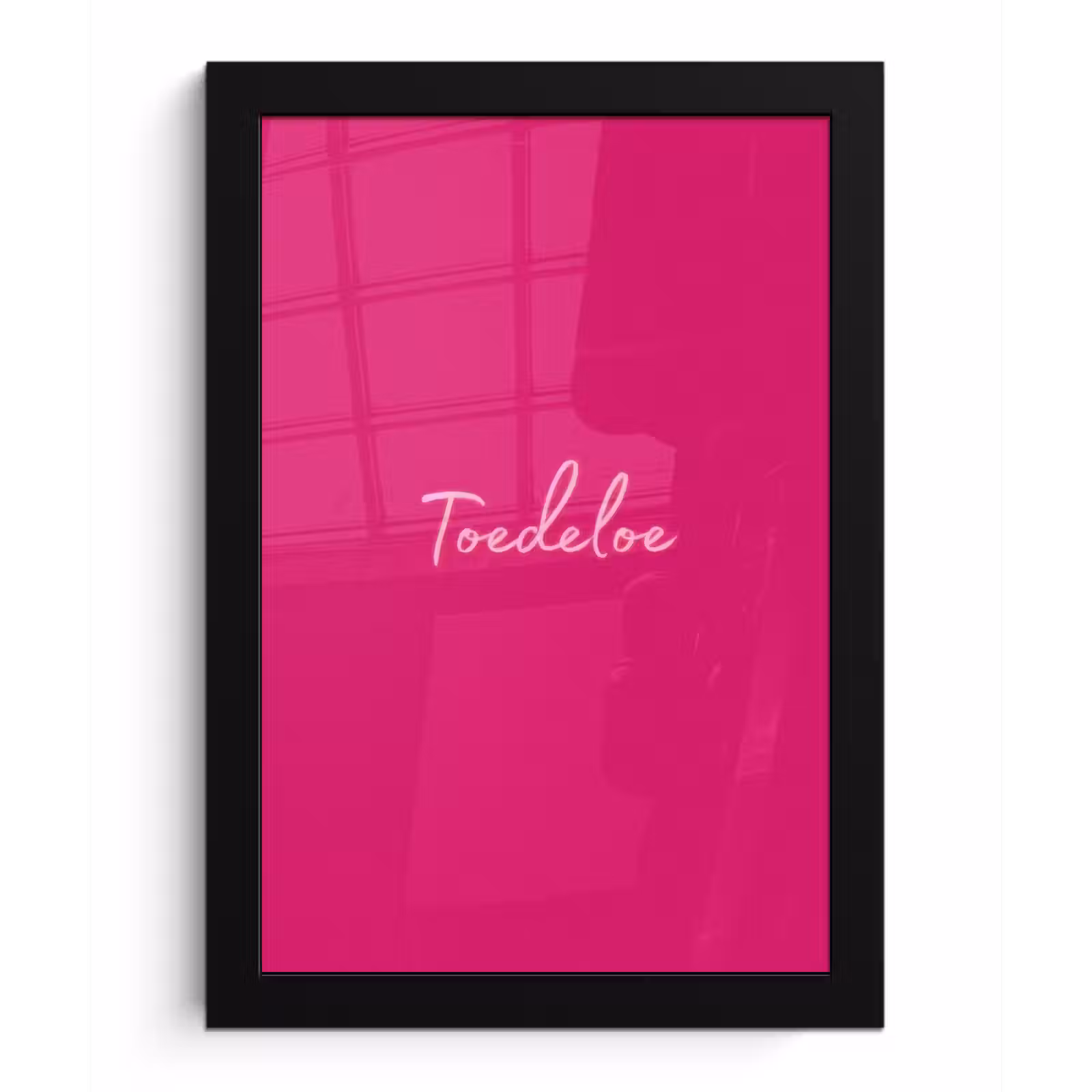 Poster met lijst - Toedeloe - Roze — 1