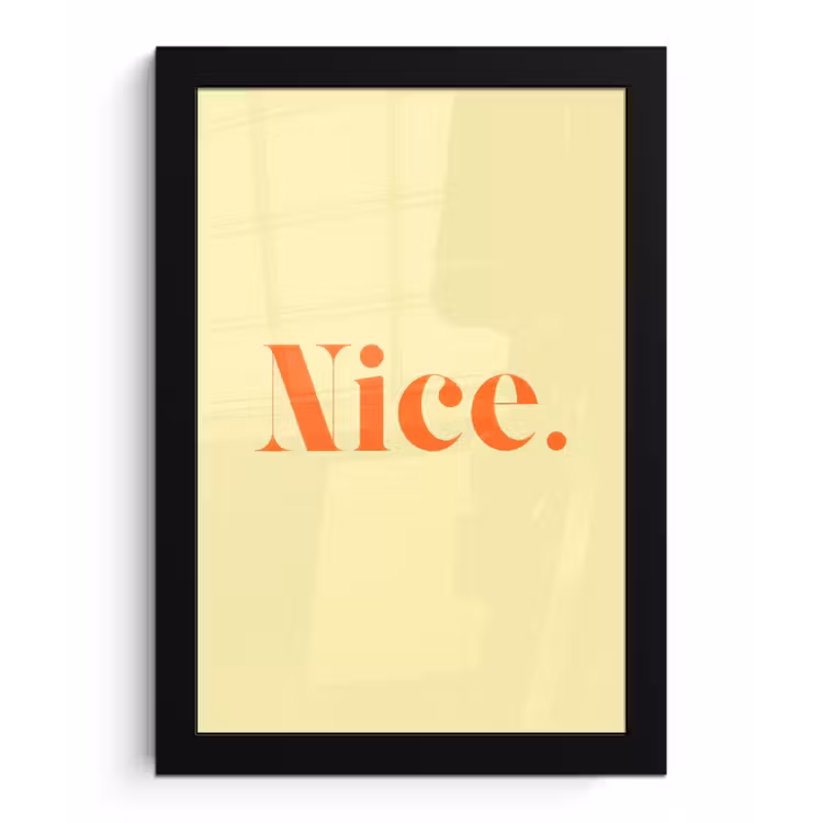Poster met lijst - Nice - Oranje - Geel - Minimalistisch — 1