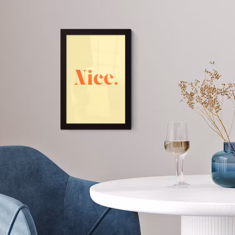 Poster met lijst - Nice - Oranje - Geel - Minimalistisch — 2