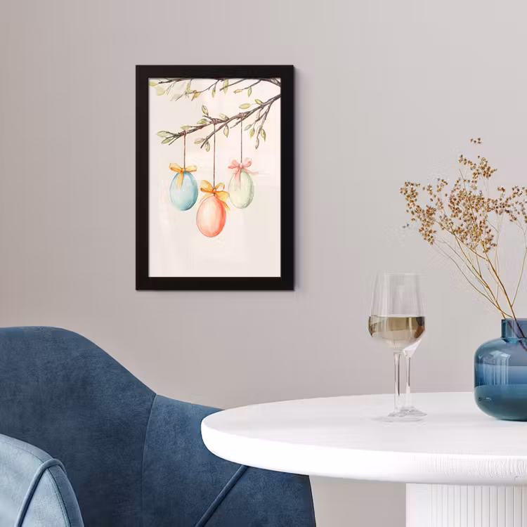 Poster met lijst - Paastak - Strikje - Eieren — 2