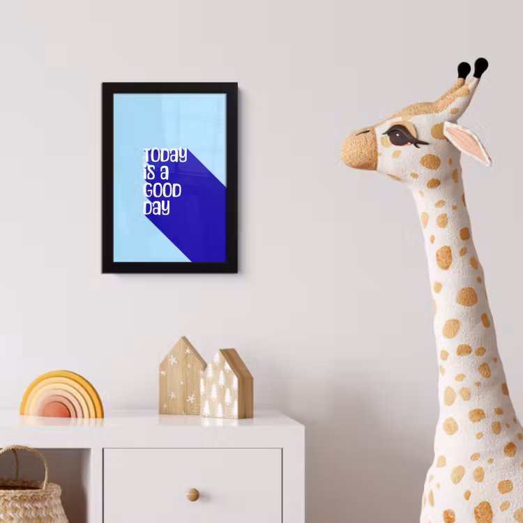 Poster met lijst - Today is a good day - Blauw - Schaduw — 5