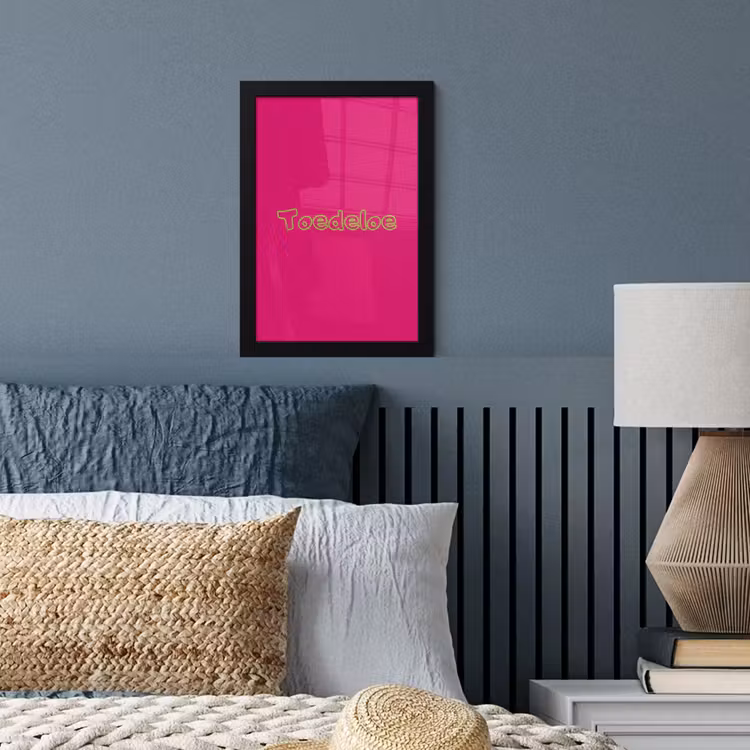 Poster met lijst - Toedeloe - Groen - Roze — 4