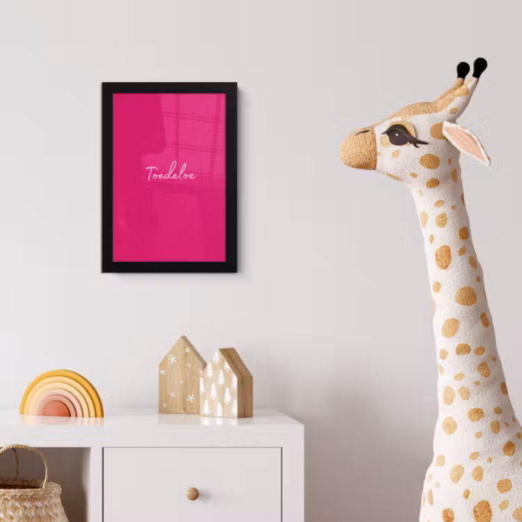 Poster met lijst - Toedeloe - Roze — 5