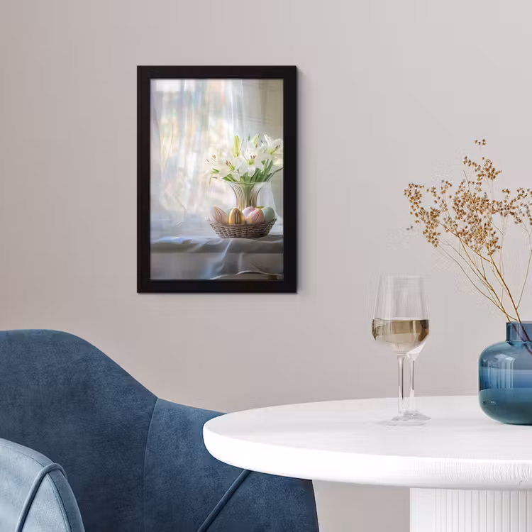 Poster met lijst - Vaas - Eieren - Bloemen — 2