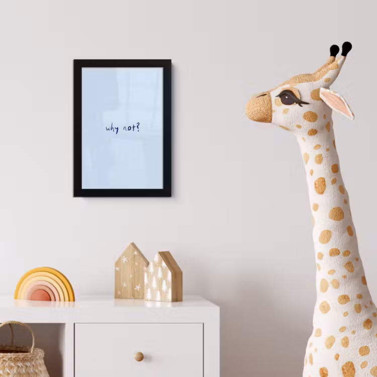 Poster met lijst - Why not - Blauw - Donker blauw - Quote — 5