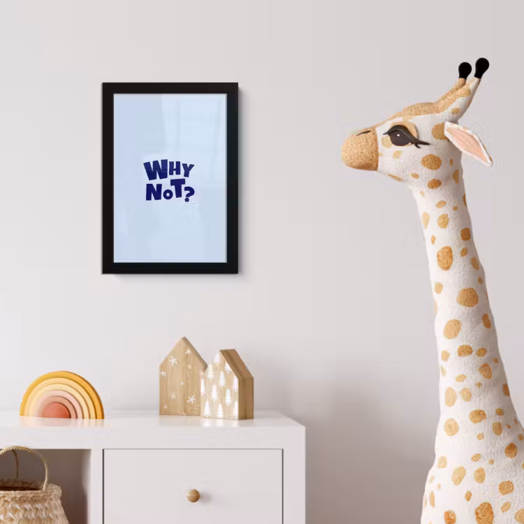 Poster met lijst - Why not - Blauw - Licht blauw - Quote — 5
