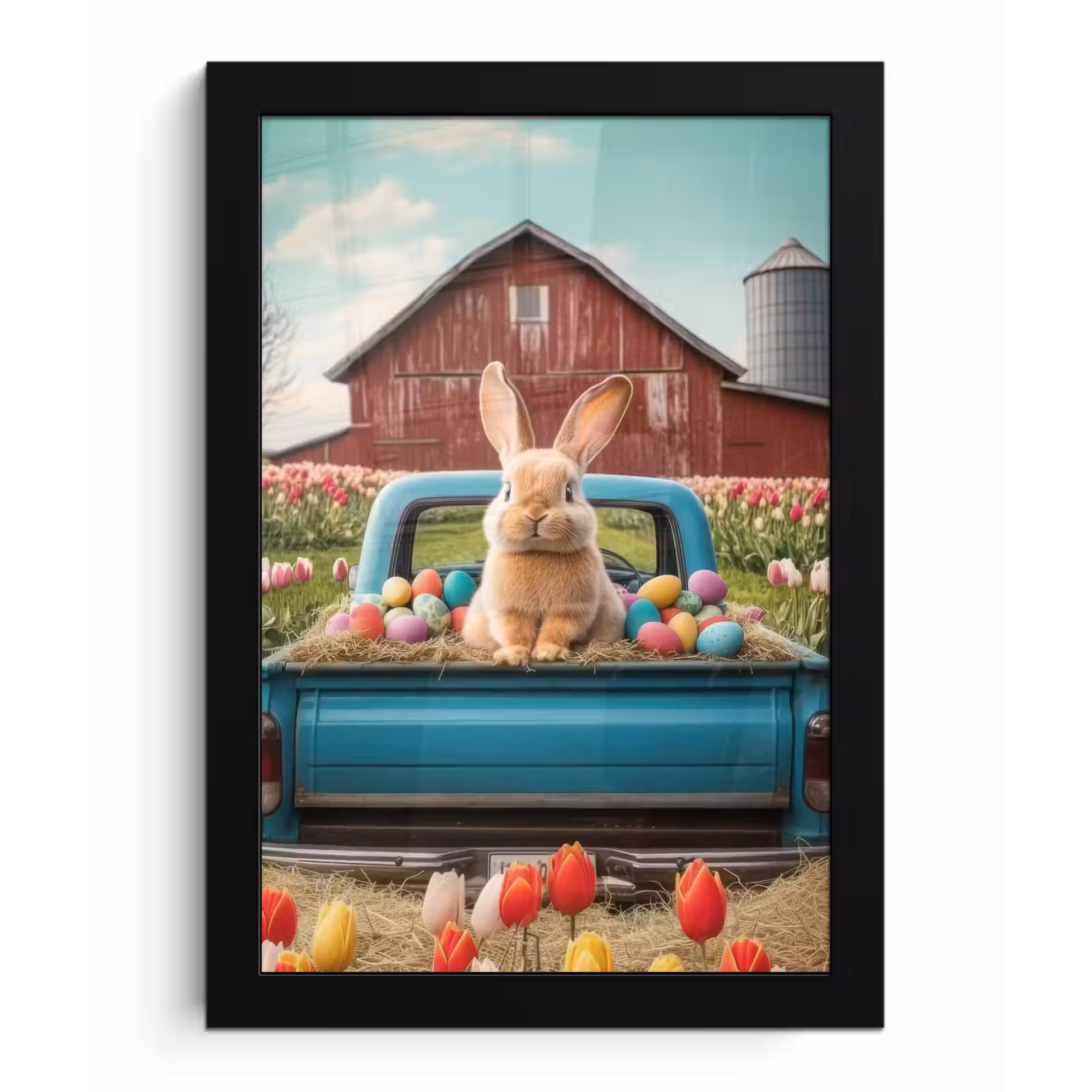 Poster met lijst - Konijn - Boerderij - Eieren — 1