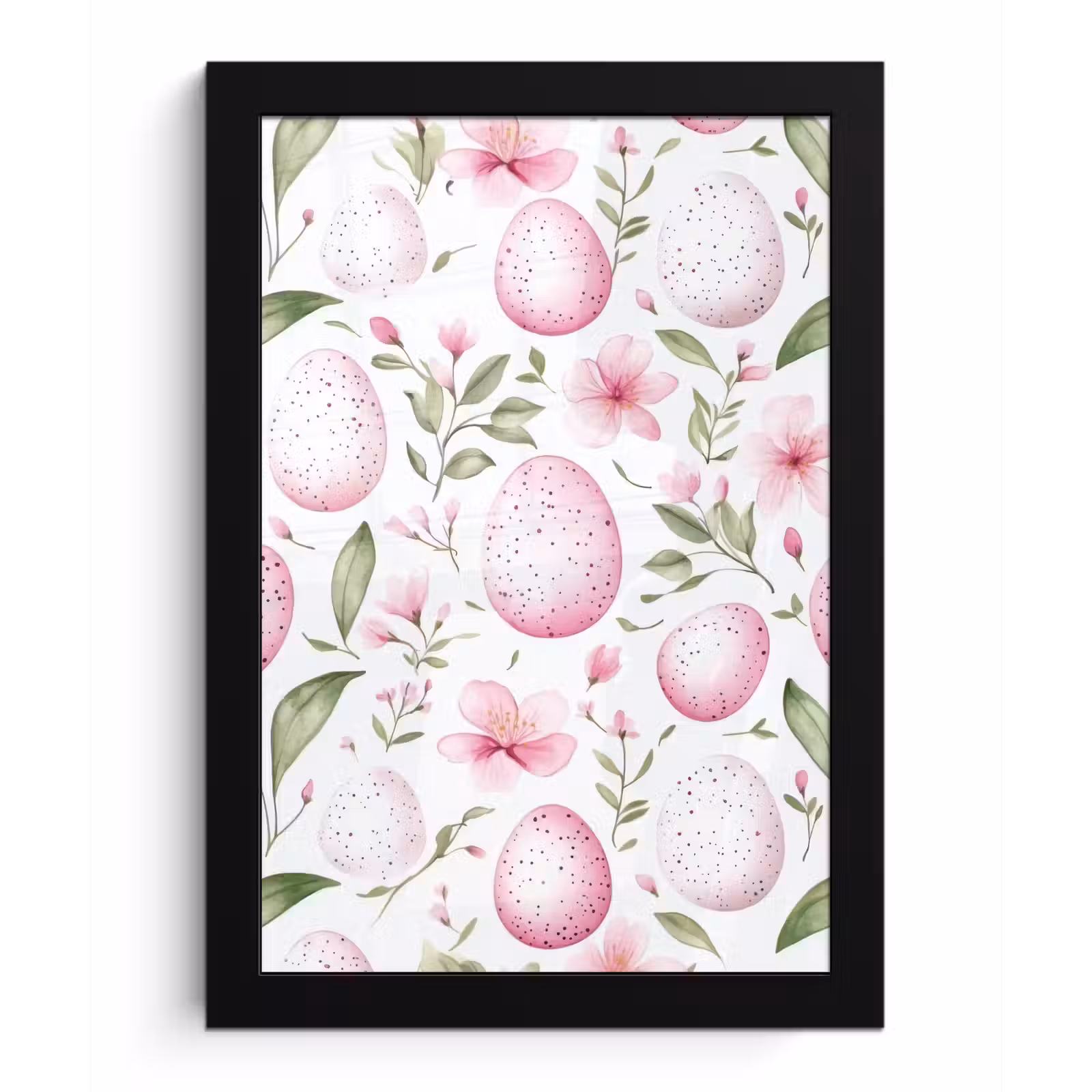 Poster met lijst - Patroon - Eieren - Roze - Pasen — 1