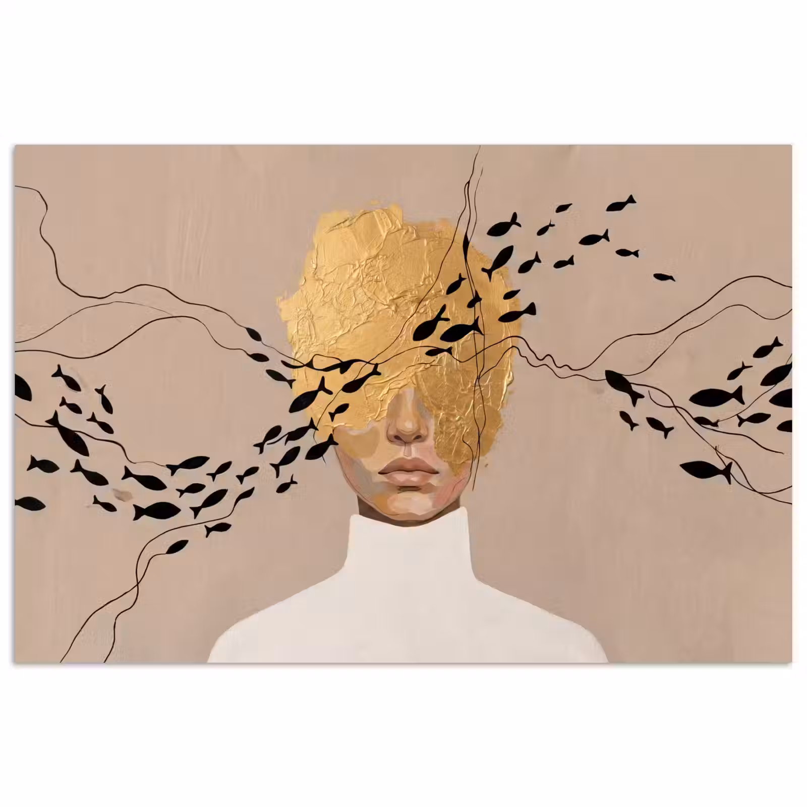 Poster - Modern - Vrouw - Goud — 1