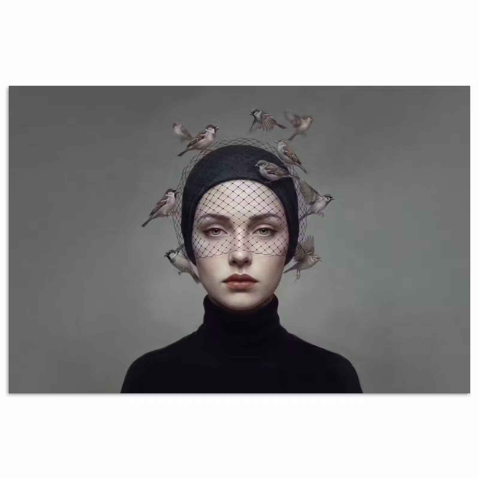 Poster - Portret - Vogels - Zwart — 1