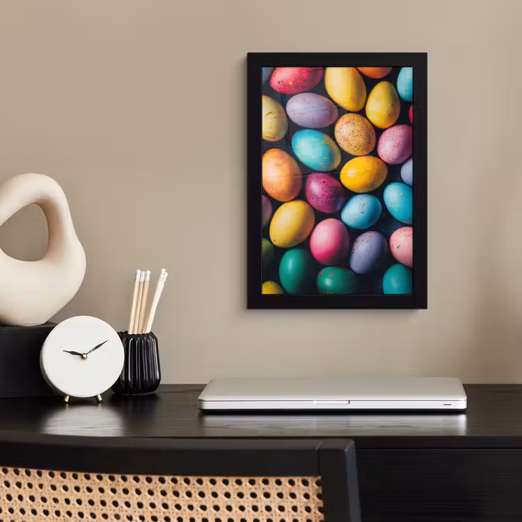 Poster met lijst - Kleurrijk - Paaseitjes - Spetters — 3
